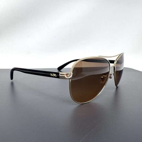 Coach Sunglasses HC 7077 (L1015) Frames 932195 (Light Gold) 58 [] 14 140 - Picture 1 of 12